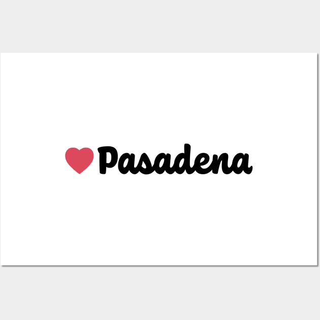 Pasadena Heart Script Wall Art by modeoftravel